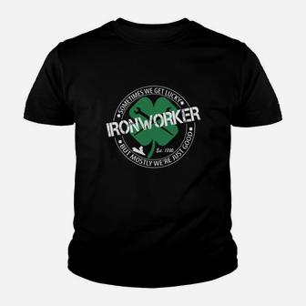 Ironworker Happy St Patrick's Day Youth T-shirt - Thegiftio UK