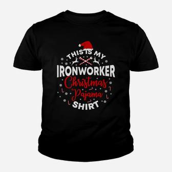 Ironworker Shirts Funny Christmas Pajama Holiday Xmas Youth T-shirt | Crazezy