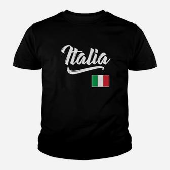 Italia Italian Flag Italy Italiano Heritage Gift Youth T-shirt | Crazezy