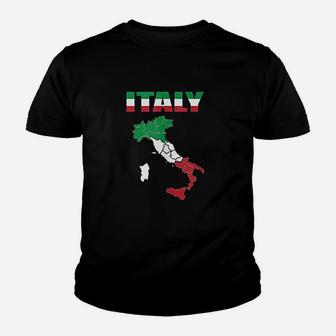Italian Flag On Italy Youth T-shirt | Crazezy