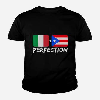 Italian Plus Puerto Rican Perfection Heritage Gift Youth T-shirt | Crazezy AU