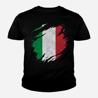 Italy Flag Italian Pride Vintage Italia Youth T-shirt | Crazezy