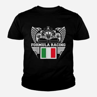 Italy Formula Racing Youth T-shirt | Crazezy