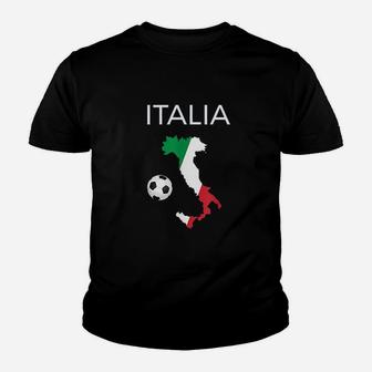 Italy Soccer Italian Italia Forza Azzurri Youth T-shirt | Crazezy