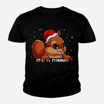 It's A Funny Squeaky Sound Christmas Squirrel Gift Idea Youth T-shirt | Crazezy