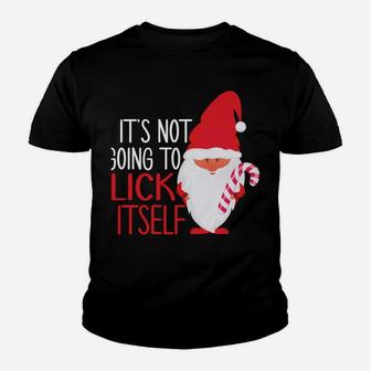 It's Not Going To Lick Itself Christmas Gnomes Candy Cane Youth T-shirt | Crazezy CA