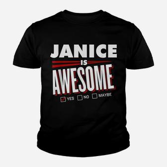 Janice Is Awesome Family Friend Name Funny Gift Youth T-shirt | Crazezy CA