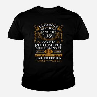 January 1959 62Nd Birthday Gift 1959 Year Old For Men Women Youth T-shirt | Crazezy AU