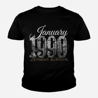 January 1990 Tee - 30 Year Old Shirt 1990 30Th Birthday Gift Youth T-shirt | Crazezy AU
