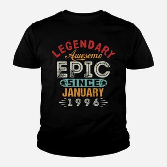 January 1996 Birthday Vintage Presents For 24 Year Old Gift Youth T-shirt | Crazezy CA