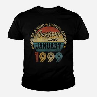 January 1999 Vintage 22 Years Old Retro 22Nd Birthday Gift Youth T-shirt | Crazezy