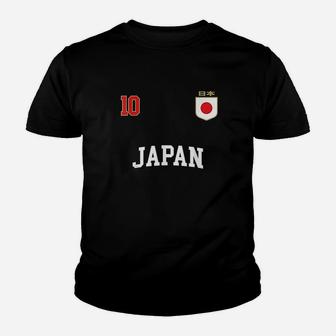 Japan Soccer Team 10 Retro Japanese Flag Youth T-shirt | Crazezy AU