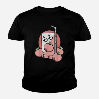 Japanese Aesthetic Peach Juice Drink Youth T-shirt | Crazezy CA