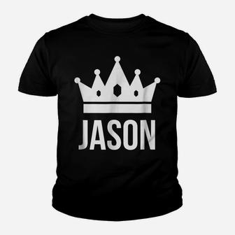 Jason Name Shirt For Men - King Prince Crown Design Youth T-shirt | Crazezy DE