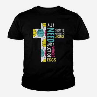 Jesus Easter Funny Egg Hunting Cross Religious Christian Youth T-shirt | Crazezy AU