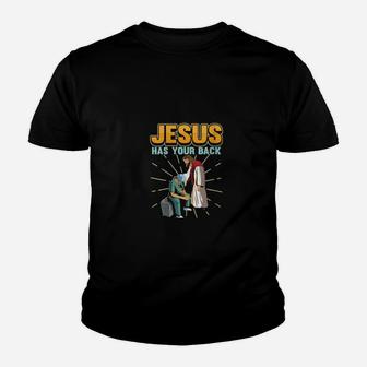 Jesus Has Your Back Front Liners Pray Nurse Doctor New Hero Youth T-shirt - Monsterry DE