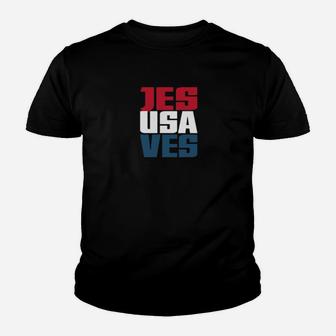 Jesus Saves Usa Youth T-shirt - Monsterry