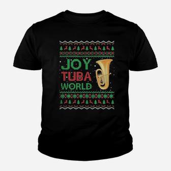 Joy Tuba World Music Lover Xmas Gift Ugly Tuba Youth T-shirt - Monsterry