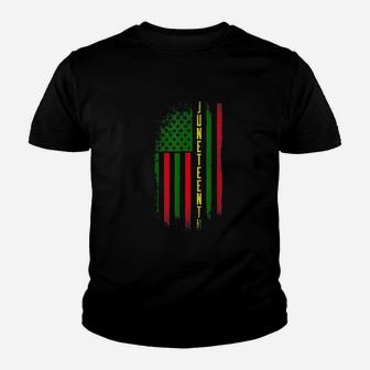 Juneteenth Africa Flags Youth T-shirt | Crazezy