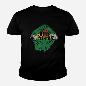Juneteenth Black History American African Flag Youth T-shirt | Crazezy UK
