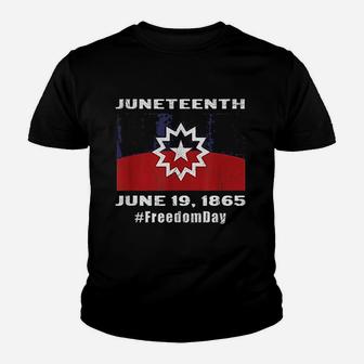 Juneteenth Freedom Day Flag Youth T-shirt | Crazezy UK