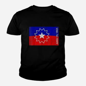 Juneteenth Freedom Day Flag Youth T-shirt | Crazezy