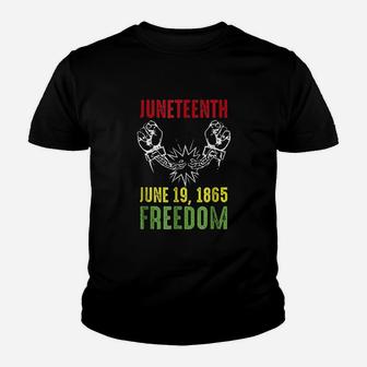 Juneteenth Freedom Youth T-shirt | Crazezy CA