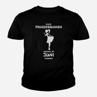 Juni Geburtstags-Prinzessinnen Kinder Tshirt, Bester Geburtstags-Look - Seseable