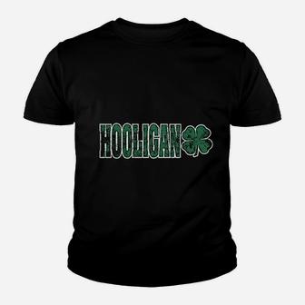 Junior's Hooligan Clover St Patricks Day Youth T-shirt - Thegiftio