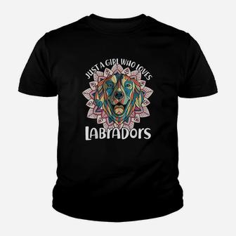Just A Girl Who Loves Labradors Lab Mama Mom Mother Dog Youth T-shirt | Crazezy CA