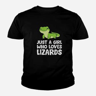 Just A Girl Who Loves Lizards Reptile Lizard Mom Youth T-shirt | Crazezy CA