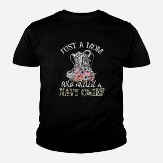 Just A Mom Who Raised A Navy Chief Youth T-shirt | Crazezy