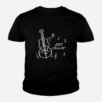 Just Cellin Musician Cellist Music Gifts Cello Youth T-shirt | Crazezy UK