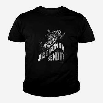 Just Gonna Send It Snow Moto Youth T-shirt | Crazezy