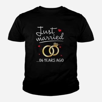 Just Married 6 Years Ago Youth T-shirt | Crazezy DE