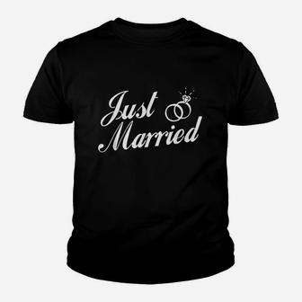 Just Married Couple Youth T-shirt | Crazezy