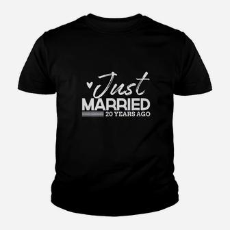 Just Married Funny 20 Year Anniversary Youth T-shirt | Crazezy AU