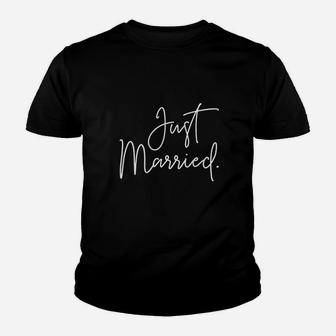 Just Married Youth T-shirt | Crazezy