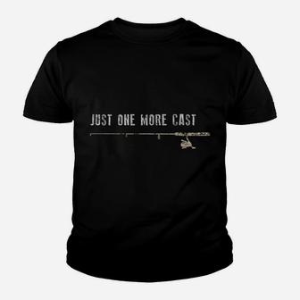 Just One More Cast Father's Day Gift Funny Fishing Youth T-shirt | Crazezy AU