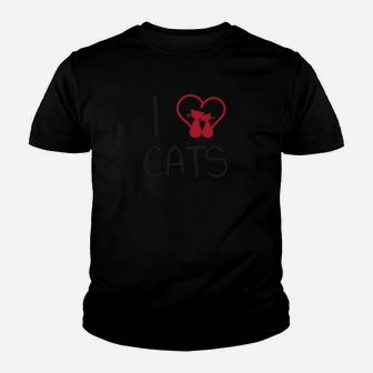 Katze Ich Liebe Katzen Katze Kinder T-Shirt - Seseable