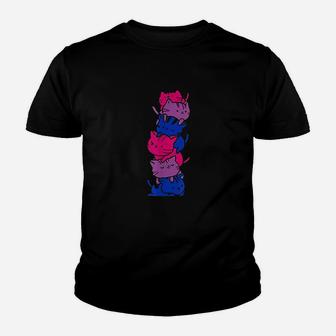 Kawaii Cat Pile Pride Youth T-shirt | Crazezy