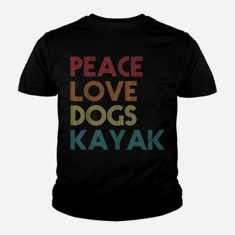Kayaker Kayaking Apparel Kayak And Dog Lovers Vintage Retro Youth T-shirt | Crazezy UK
