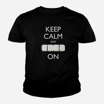 Keep Calm And Carry On Youth T-shirt | Crazezy AU