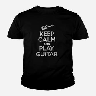 Keep Calm And Play Guitar Youth T-shirt | Crazezy AU