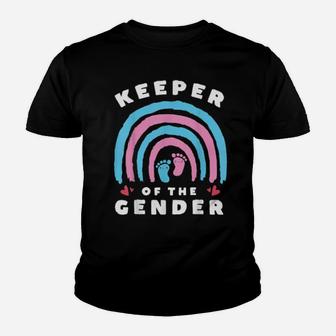 Keeper Of The Gender Cute Baby Gender Reveal Ideas Youth T-shirt - Monsterry