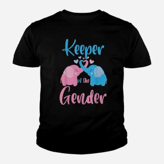 Keeper Of The Gender Elephant In Blue And Pink Party Idea Youth T-shirt - Monsterry