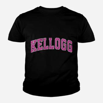 Kellogg Idaho Id Vintage Sports Design Pink Design Youth T-shirt | Crazezy