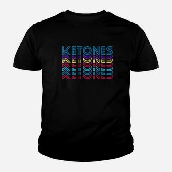 Ketones Retro Vintage Funny Keto Ketogenic Diet Foodie Youth T-shirt | Crazezy