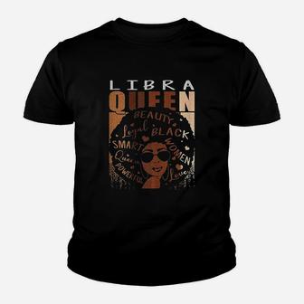 Ki Libra Queen Birthday Zodiac Costume Black Woman Gifts Youth T-shirt | Crazezy