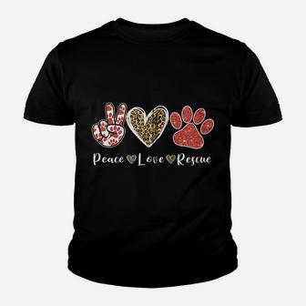 Ki Peace Love Rescue Dog Cat Lover Costume Pet Owners Zip Hoodie Youth T-shirt | Crazezy CA